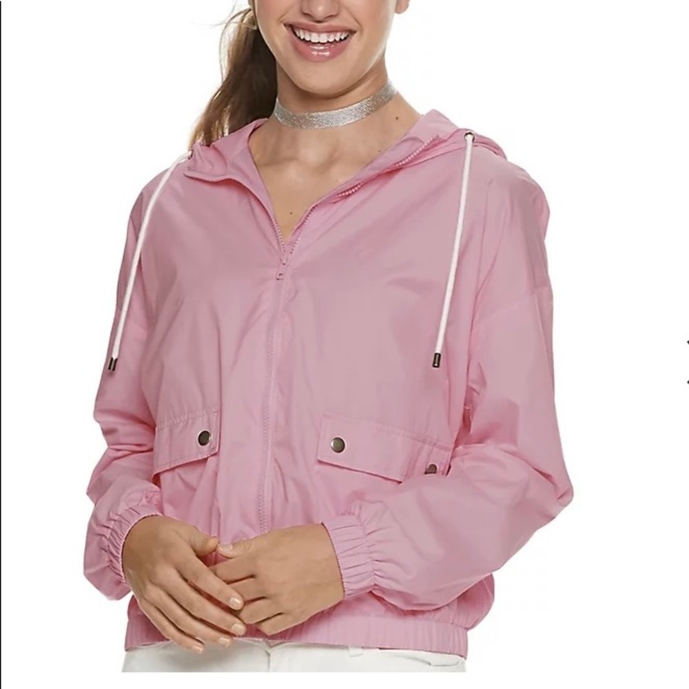 Pink republic rain coat